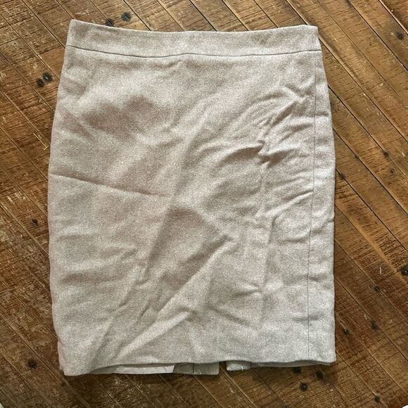 J Crew The Pencil business casual size 4 brown wool blend skirt - Picture 1 of 3